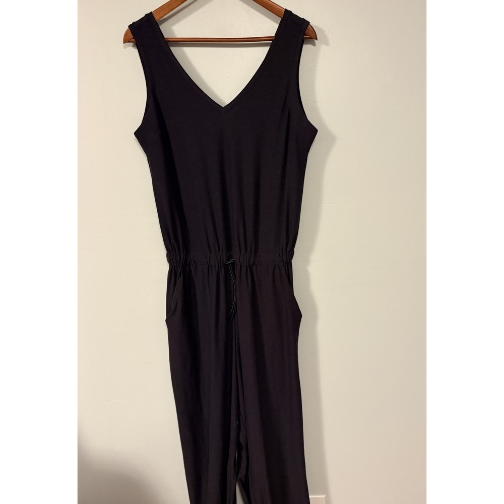 Old Navy Active Breathe On Jumpsuit Charcoal Wide Leg Drawstring Medium Tall